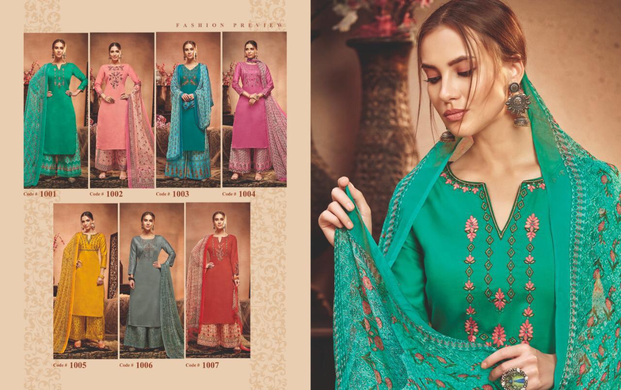 Kalapriya Presents Shanaya Vol-1 Printed Embroidered Heavy Jam Cotton Dress Material At Wholesale Rate In Surat