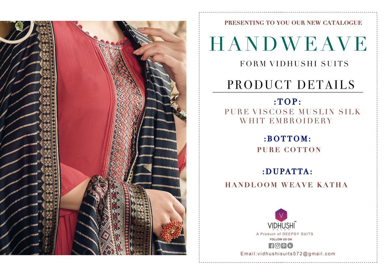 Vidhushi Presents Latest Catalogue Handweave At Wholesale Rate In Surat