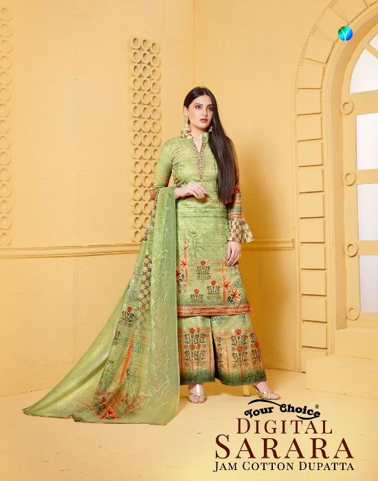 Your Choice Presents Digital Sarara Salwar Suits Wholesale Rate In Surat