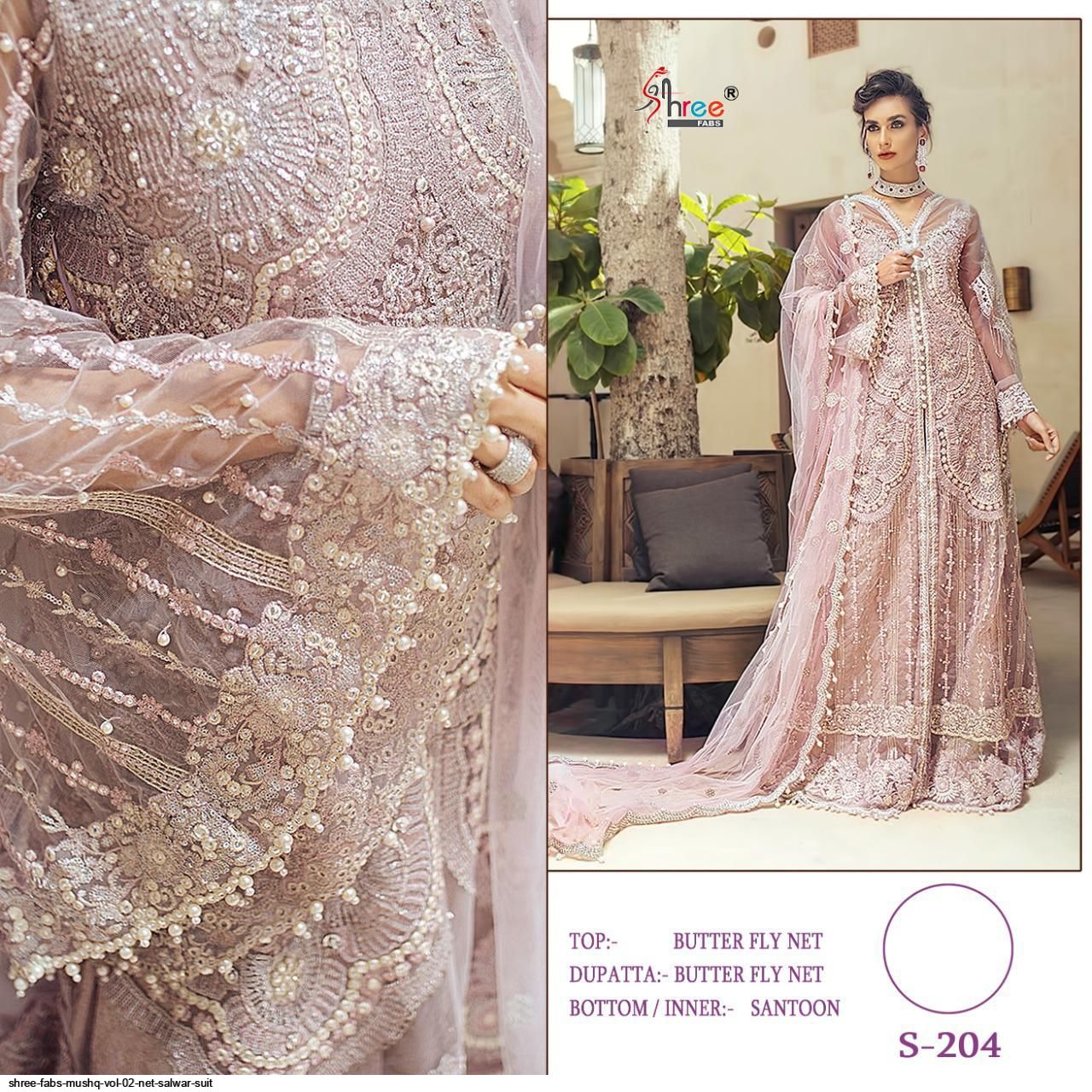 Mushq Vol-02 Net Salwar Suits By Shree Fabs At Wholesale Rate In Surat