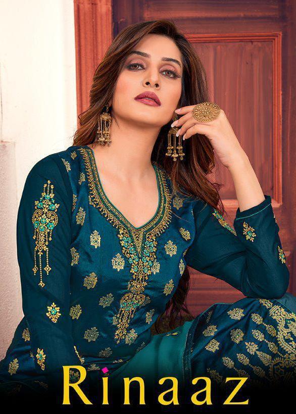 Rinaaz Meenakari Jacquard With Handwork Salwar Suits By Aarav Trends At Wholesale Rate In Surat