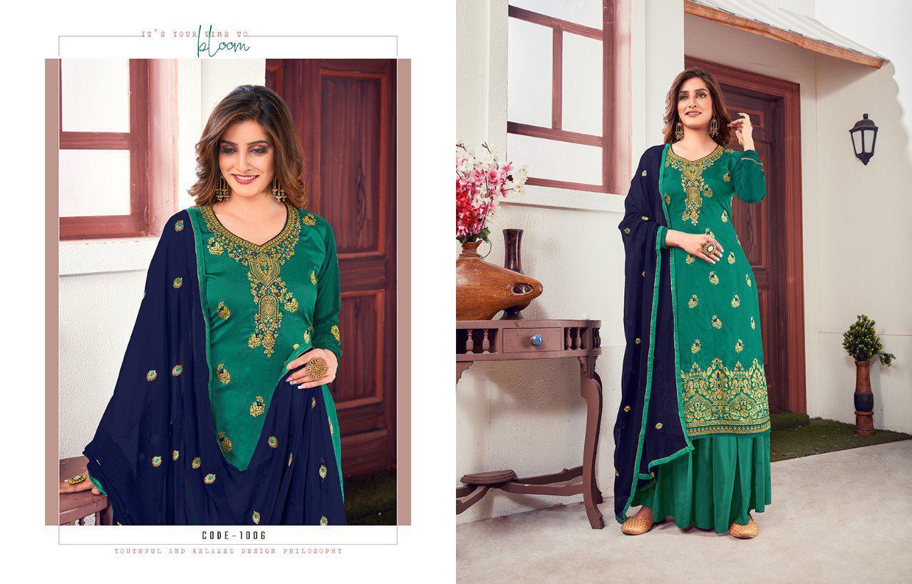 Rinaaz Meenakari Jacquard With Handwork Salwar Suits By Aarav Trends At Wholesale Rate In Surat