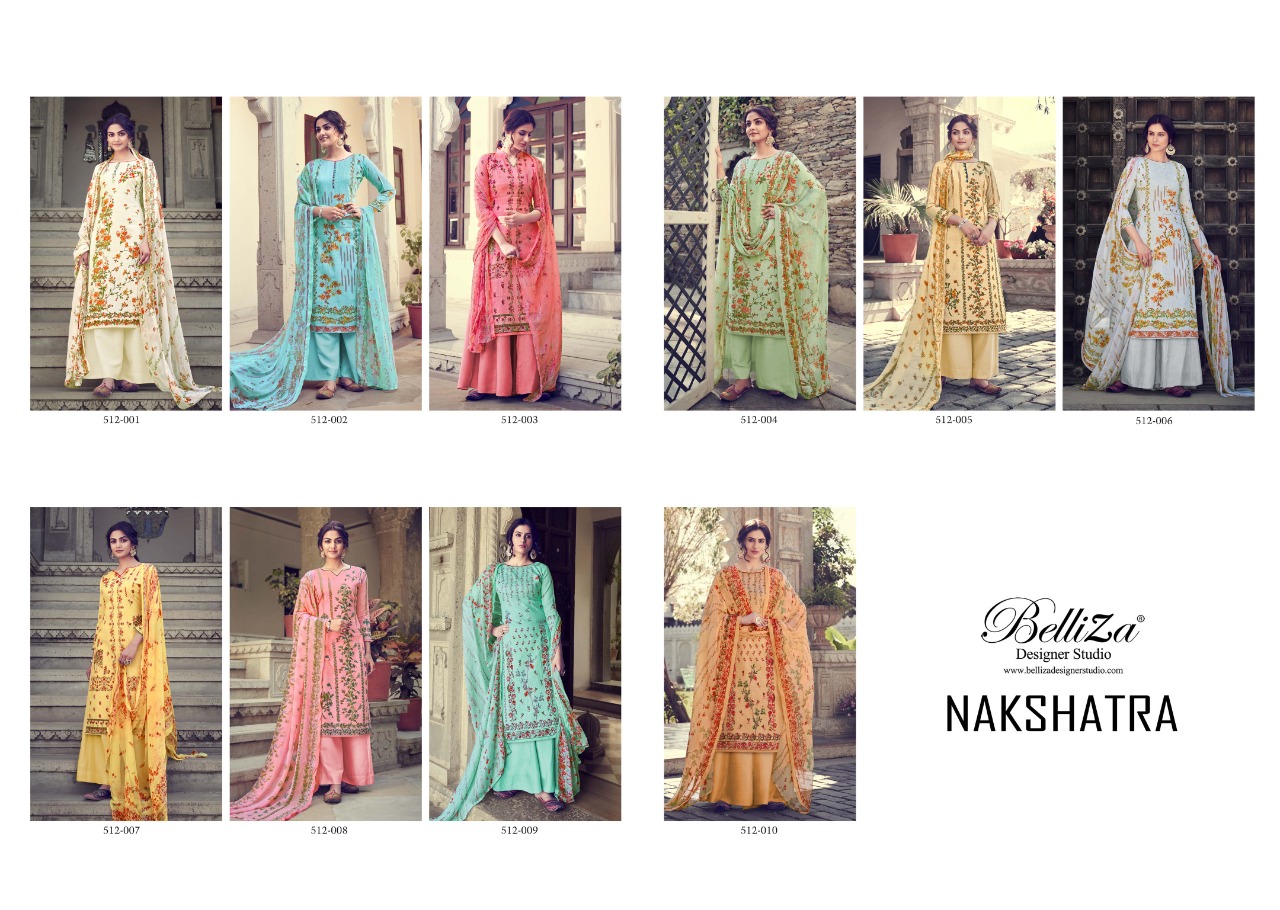 Nakshatra Pure Cotton Salwar Suits Catalogue By Belliza At Wholesale Rate In Surat