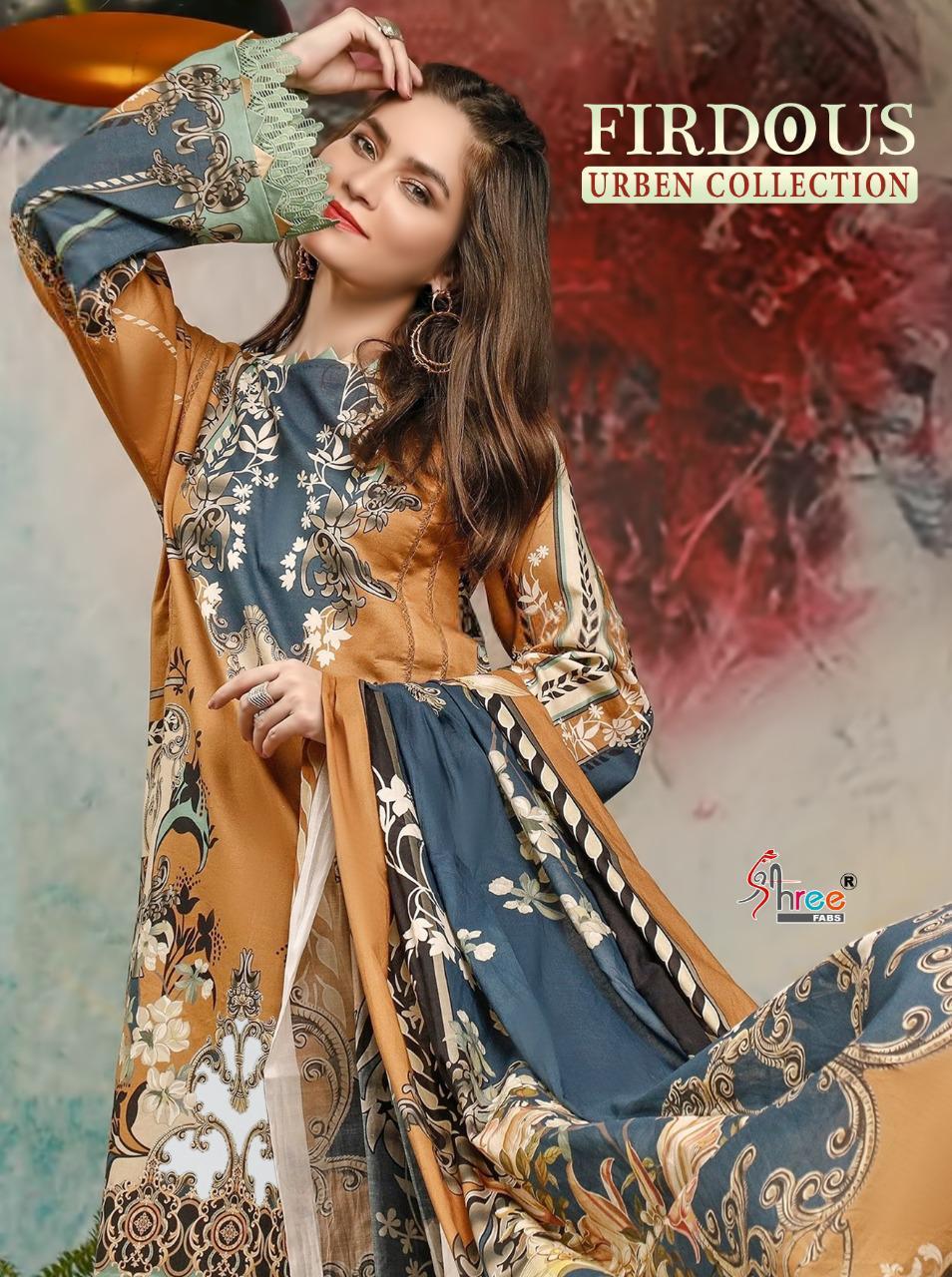 Firdous Urben Collection Cotton Pakistani Dress Material By Shree Fabs At Wholesale Rate In Surat