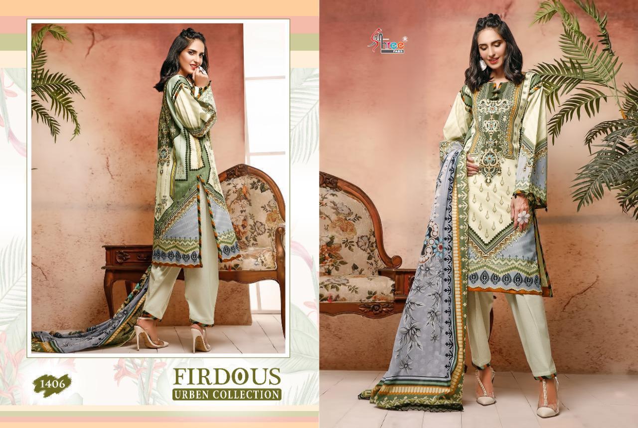 Firdous Urben Collection Cotton Pakistani Dress Material By Shree Fabs At Wholesale Rate In Surat