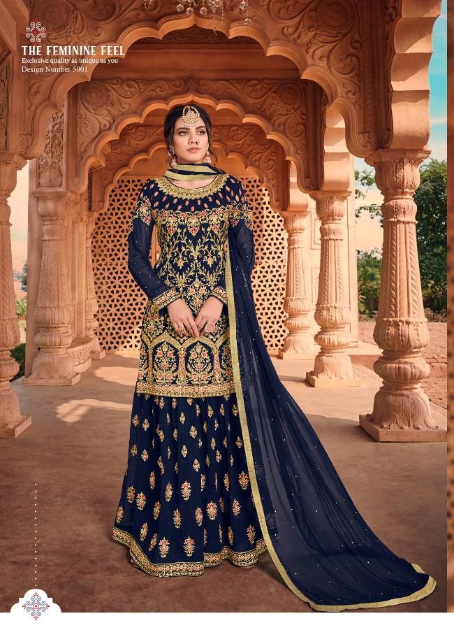 Nazakat Vol-7 Heavy Embroidery Georgette Salwar Suits By Kaara Suits At Wholesale Rate In Surat