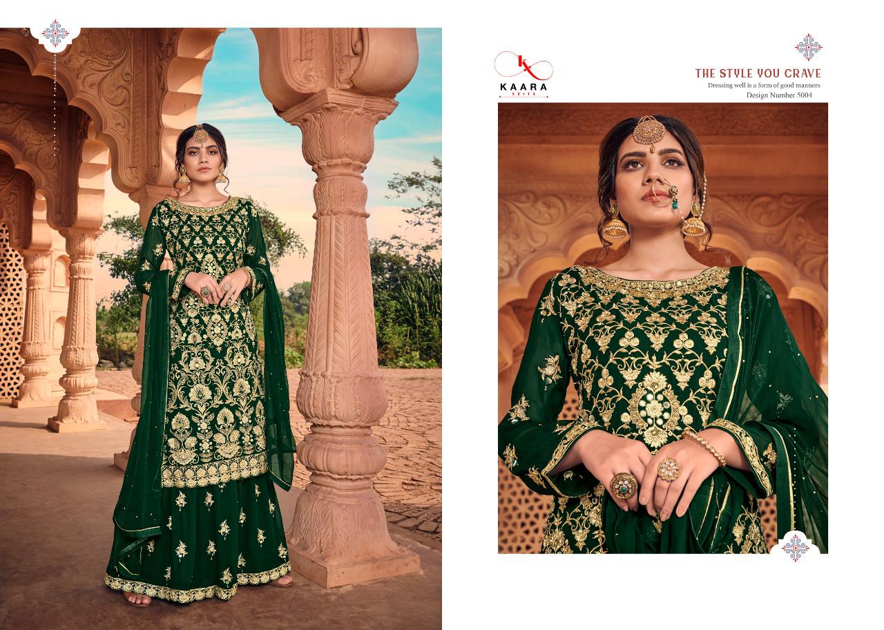 Nazakat Vol-7 Heavy Embroidery Georgette Salwar Suits By Kaara Suits At Wholesale Rate In Surat