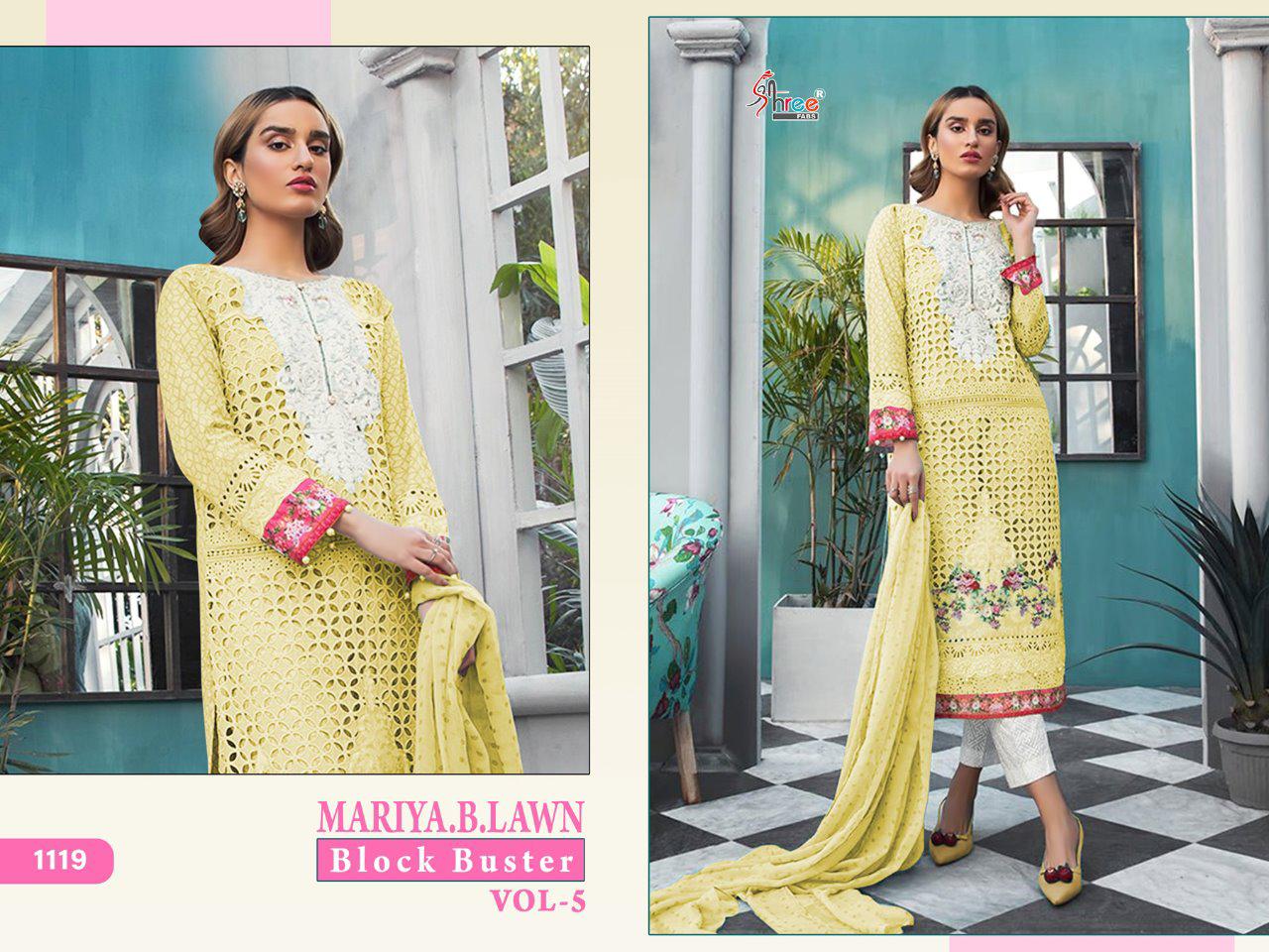 Maria B Lawn Nx Block Buster Vol-05 Salwar Suits  By Shree Fabs At Wholesale Rate In Surat