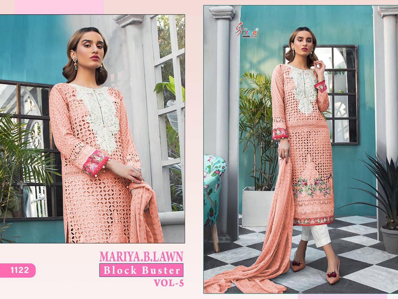 Maria B Lawn Nx Block Buster Vol-05 Salwar Suits  By Shree Fabs At Wholesale Rate In Surat