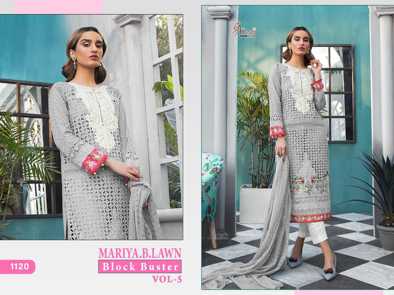 Maria B Lawn Nx Block Buster Vol-05 Salwar Suits  By Shree Fabs At Wholesale Rate In Surat