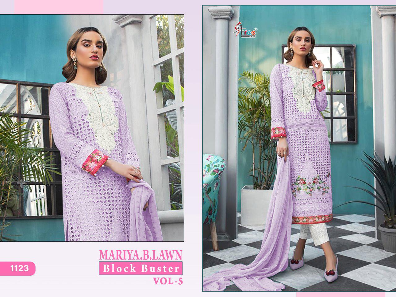 Maria B Lawn Nx Block Buster Vol-05 Salwar Suits  By Shree Fabs At Wholesale Rate In Surat