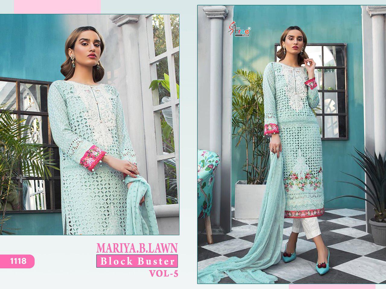 Maria B Lawn Nx Block Buster Vol-05 Salwar Suits  By Shree Fabs At Wholesale Rate In Surat