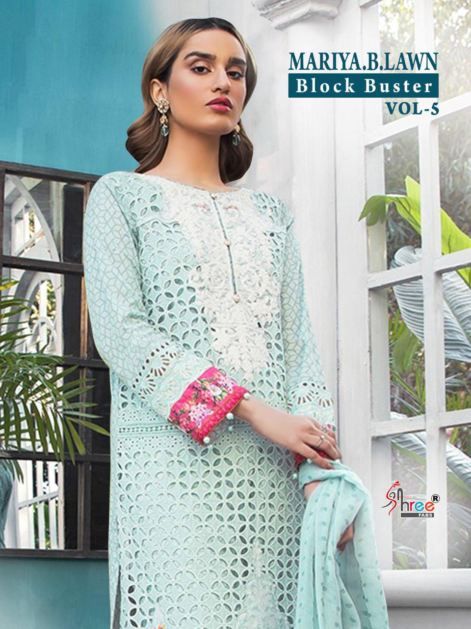 Maria B Lawn Nx Block Buster Vol-05 Salwar Suits  By Shree Fabs At Wholesale Rate In Surat