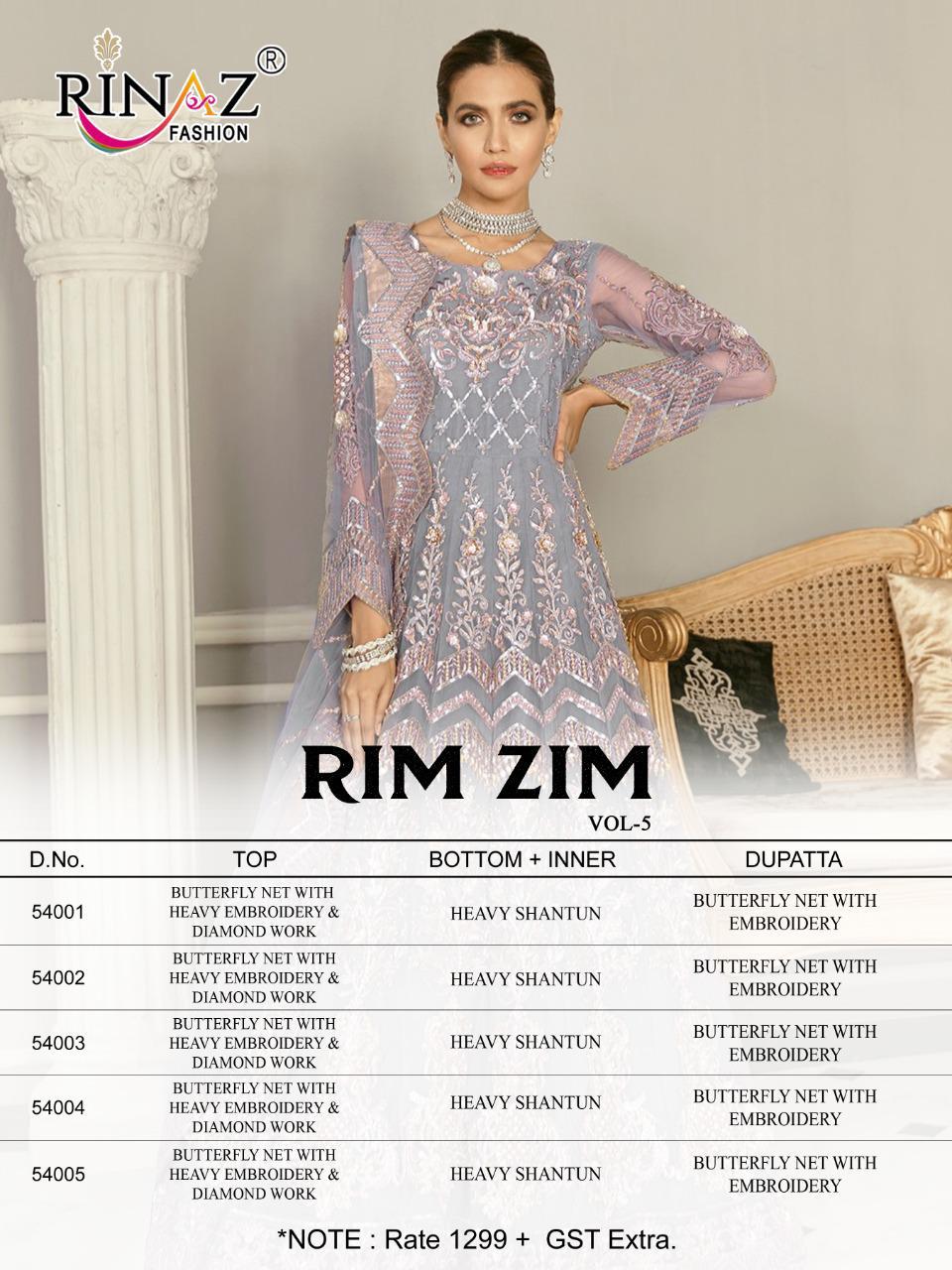 Rim Zim Vol-05 Bridal Pakistani Concept Salwar Suits By Rinaz Fashion At Wholesale Rate In Surat