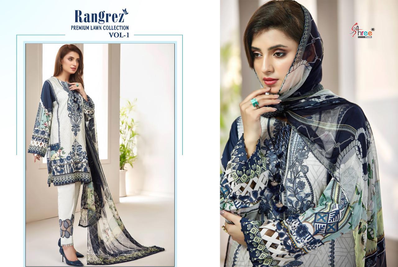 Rangrez Premium Lawn Collection Vol-1 Pure Lawn Salwar Kameez By Shree Fabs At Wholesale Rate In Surat