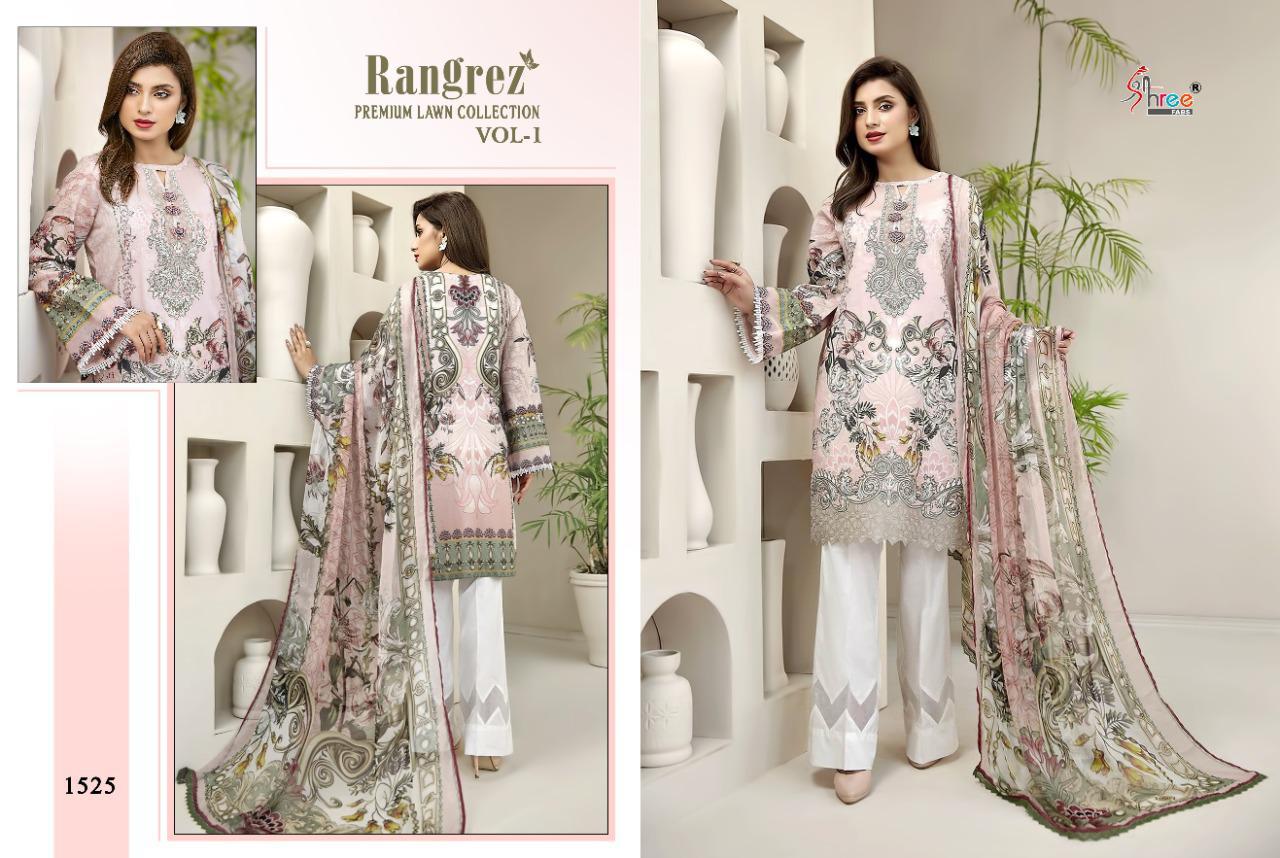 Rangrez Premium Lawn Collection Vol-1 Pure Lawn Salwar Kameez By Shree Fabs At Wholesale Rate In Surat