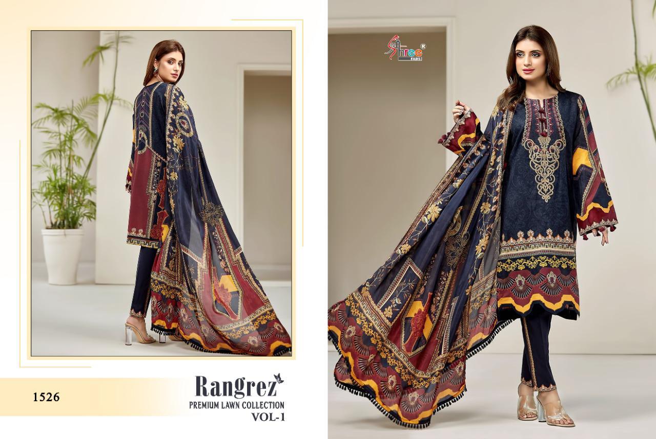 Rangrez Premium Lawn Collection Vol-1 Pure Lawn Salwar Kameez By Shree Fabs At Wholesale Rate In Surat