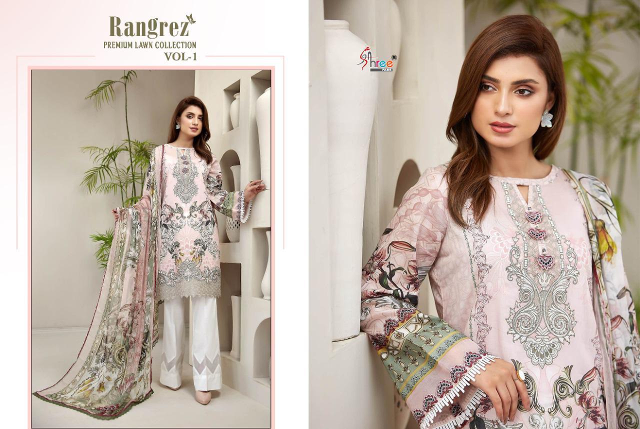 Rangrez Premium Lawn Collection Vol-1 Pure Lawn Salwar Kameez By Shree Fabs At Wholesale Rate In Surat