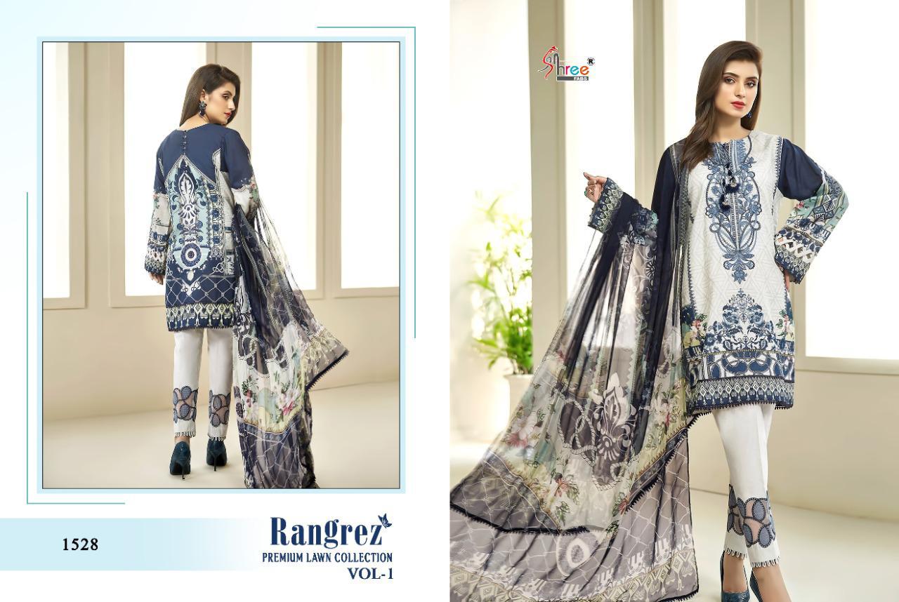 Rangrez Premium Lawn Collection Vol-1 Pure Lawn Salwar Kameez By Shree Fabs At Wholesale Rate In Surat