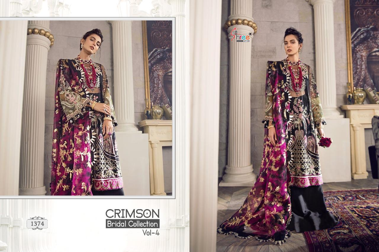Shree Fabs Introdusing Crimson Bridal Collection Vol-4 1372-1377 New Catalog Wholesale Rate Surat