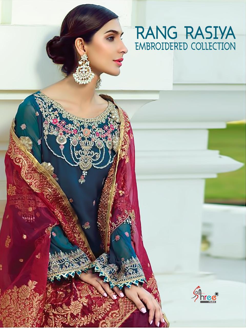 Rang Rasiya Embroidered Collection Designer Salwar Suits By Shree Fabs At Wholesale Rate In Surat