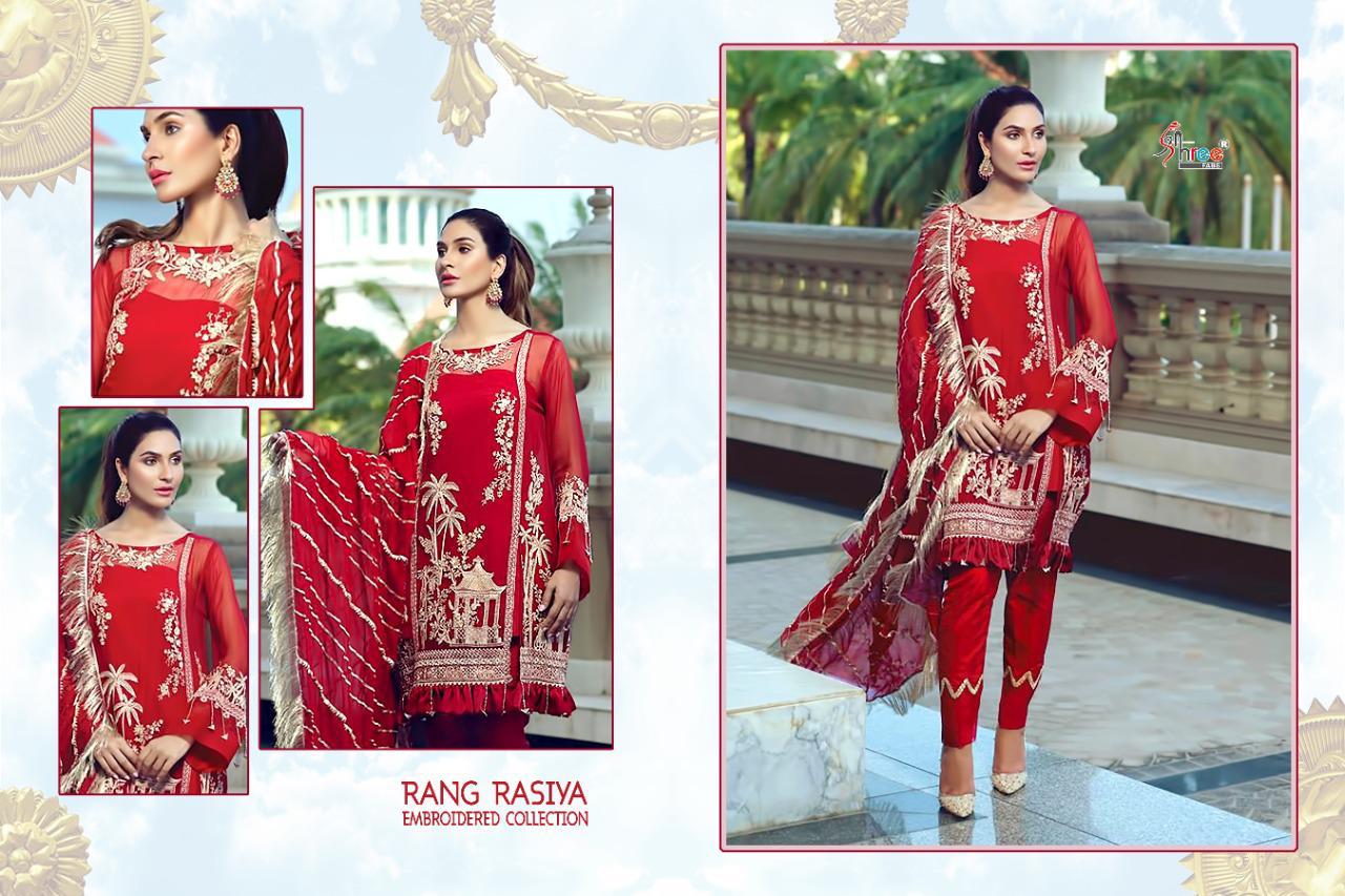 Rang Rasiya Embroidered Collection Designer Salwar Suits By Shree Fabs At Wholesale Rate In Surat