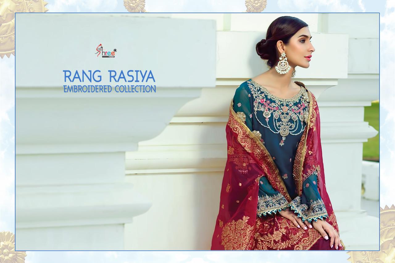 Rang Rasiya Embroidered Collection Designer Salwar Suits By Shree Fabs At Wholesale Rate In Surat