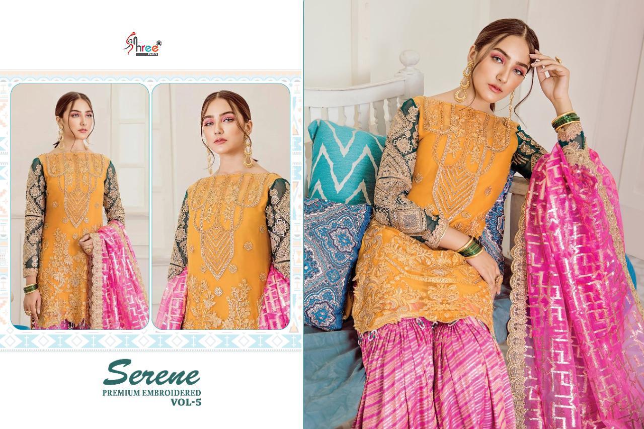 Serene Premium Embroidered Vol-05 Pakistani Suits By Shree Fabs  At Wholesale Rate In Surat