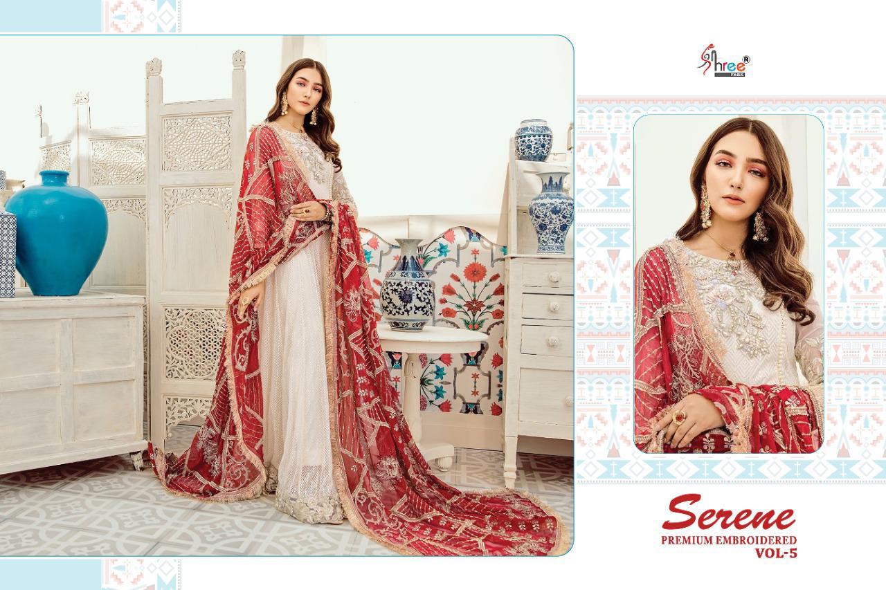 Serene Premium Embroidered Vol-05 Pakistani Suits By Shree Fabs  At Wholesale Rate In Surat