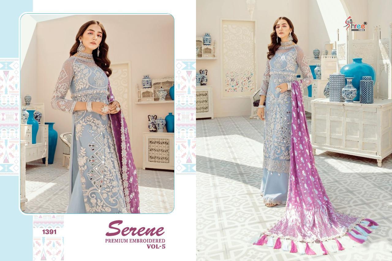 Serene Premium Embroidered Vol-05 Pakistani Suits By Shree Fabs  At Wholesale Rate In Surat