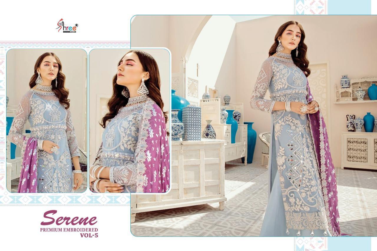 Serene Premium Embroidered Vol-05 Pakistani Suits By Shree Fabs  At Wholesale Rate In Surat