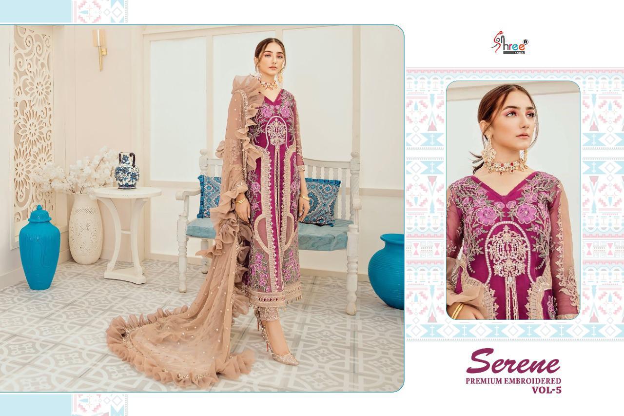 Serene Premium Embroidered Vol-05 Pakistani Suits By Shree Fabs  At Wholesale Rate In Surat