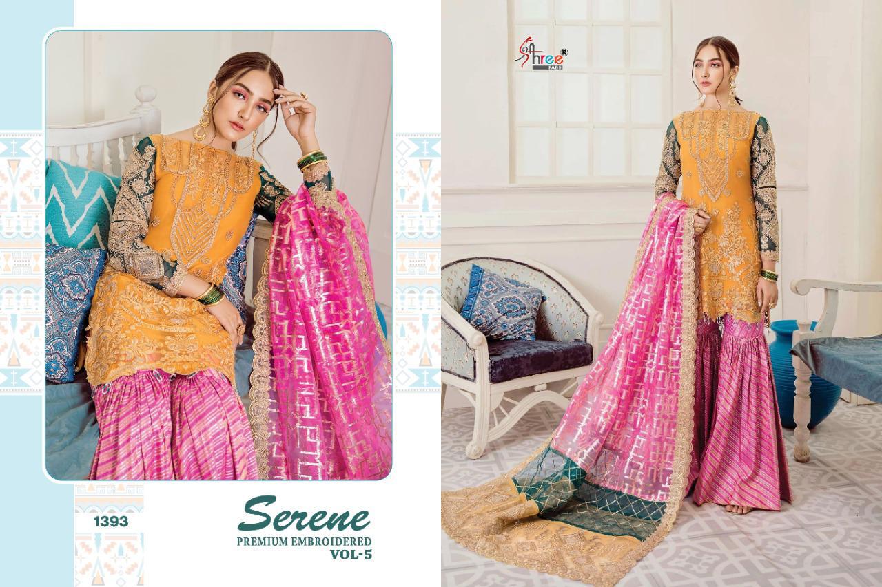 Serene Premium Embroidered Vol-05 Pakistani Suits By Shree Fabs  At Wholesale Rate In Surat