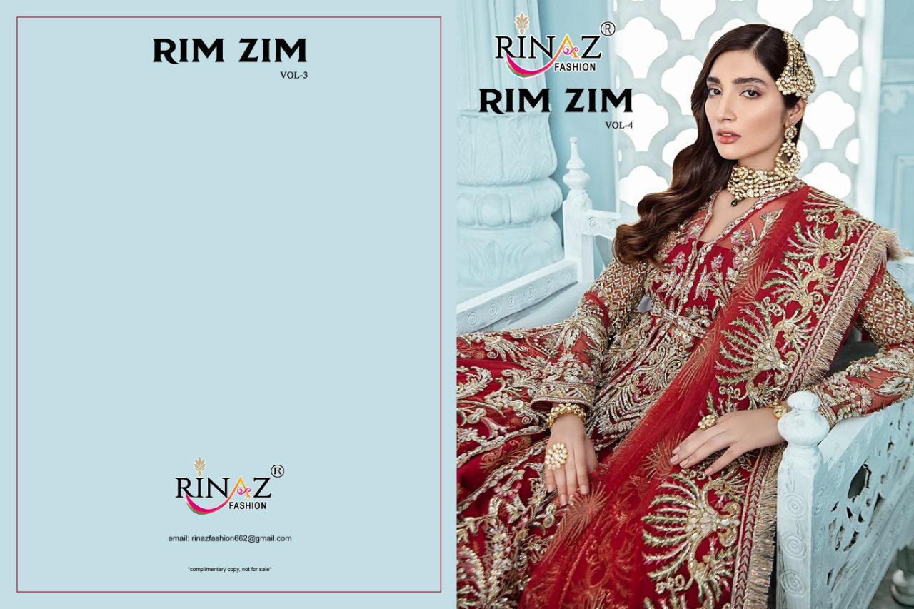 Rim Zim Vol-04 Premium Bridal Collection Of Pakistani Suits By Rinaz Fashion At Wholesale Rate In Surat