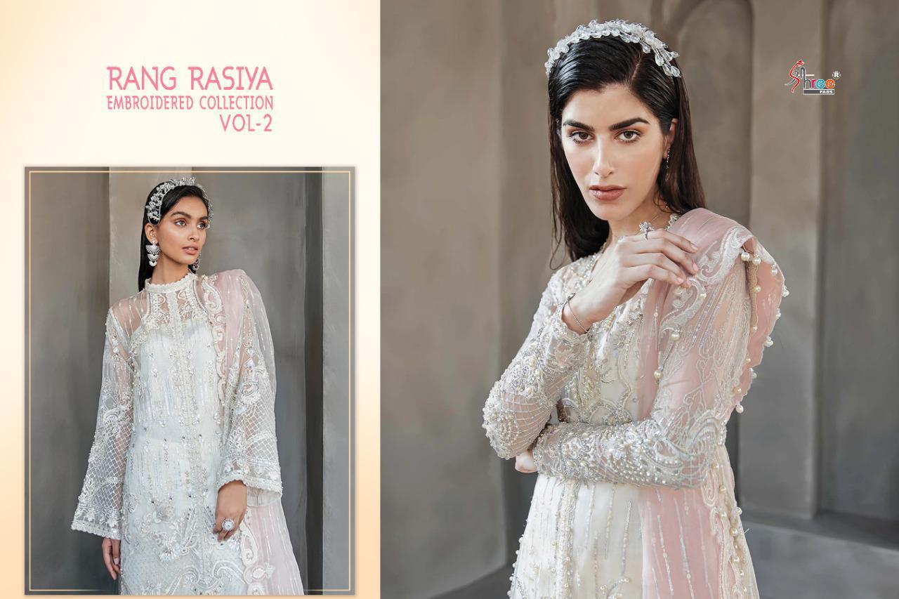 Rang Rasiya Embroidered Collection Vol-02 Net Designer Salwar Kameez By Shree Fabs At Whoelsale Rate In Surat