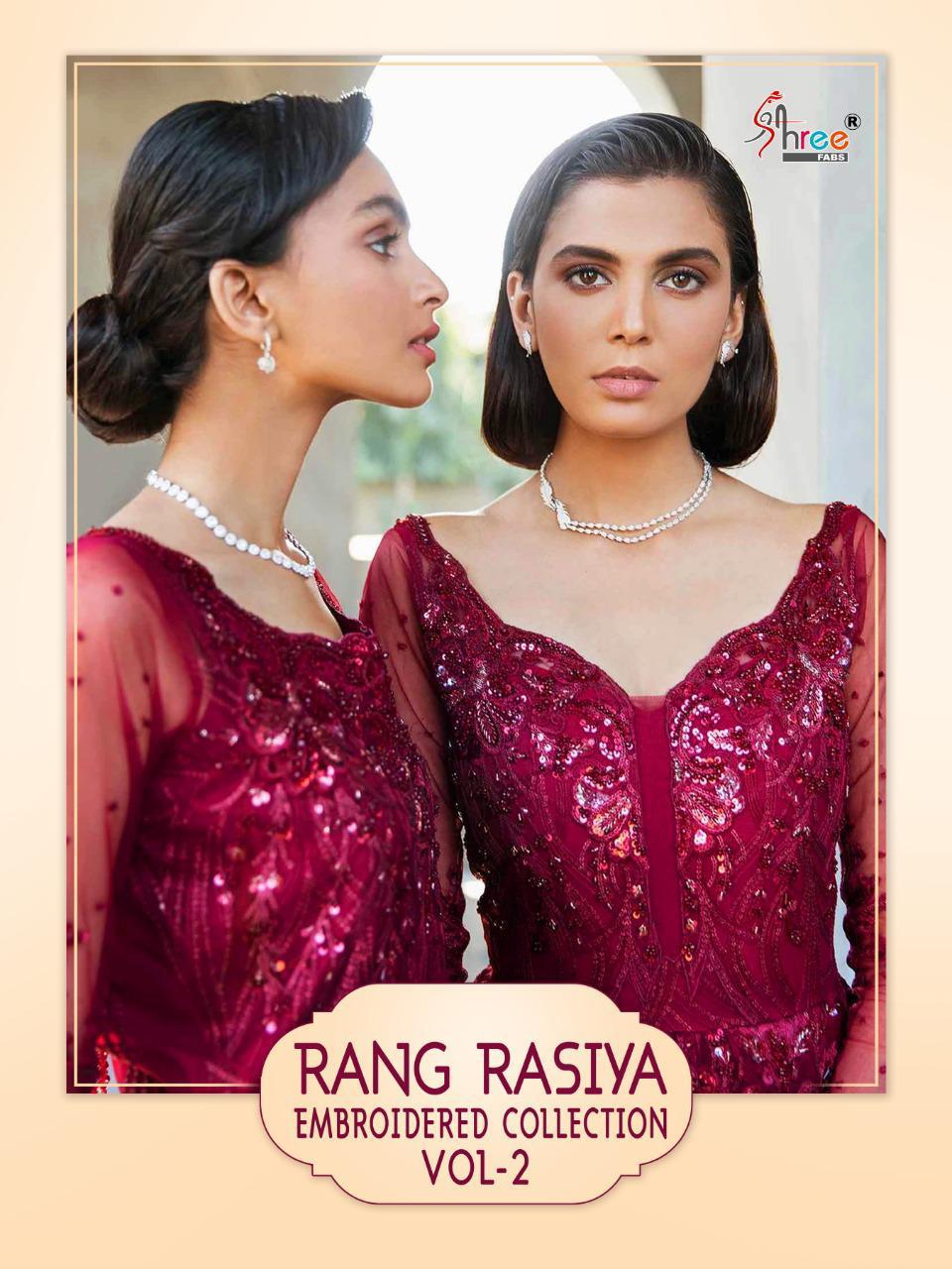 Rang Rasiya Embroidered Collection Vol-02 Net Designer Salwar Kameez By Shree Fabs At Whoelsale Rate In Surat