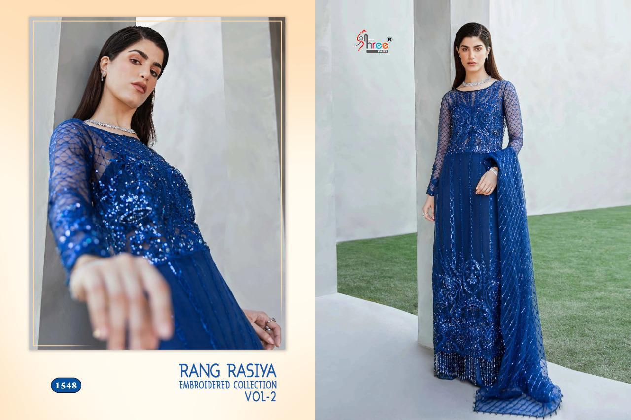 Rang Rasiya Embroidered Collection Vol-02 Net Designer Salwar Kameez By Shree Fabs At Whoelsale Rate In Surat