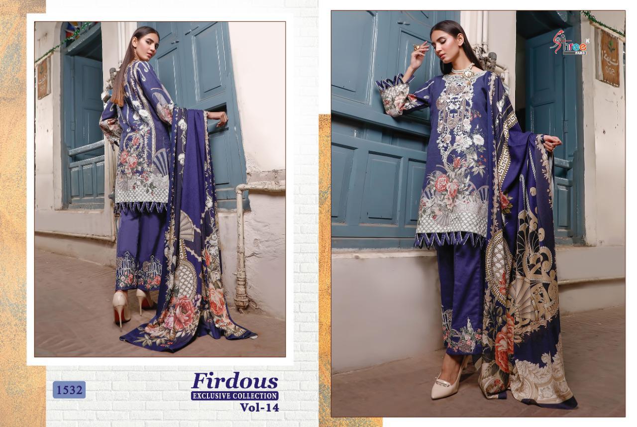 Firdous Exclusive Collection Vol- 14 Pakistani Concept Suits By Shree Fabs At Wholesale Rate In Surat