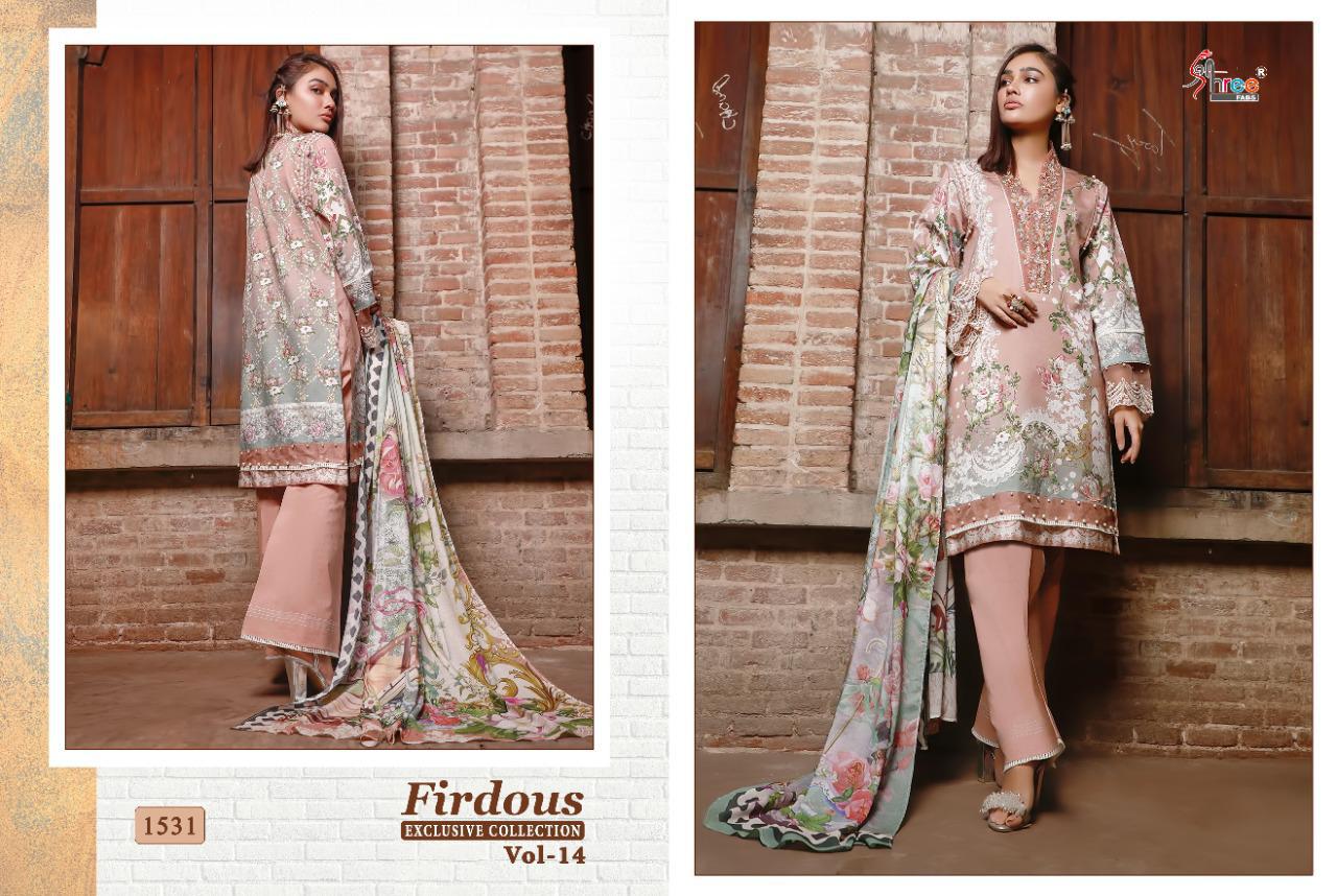 Firdous Exclusive Collection Vol- 14 Pakistani Concept Suits By Shree Fabs At Wholesale Rate In Surat