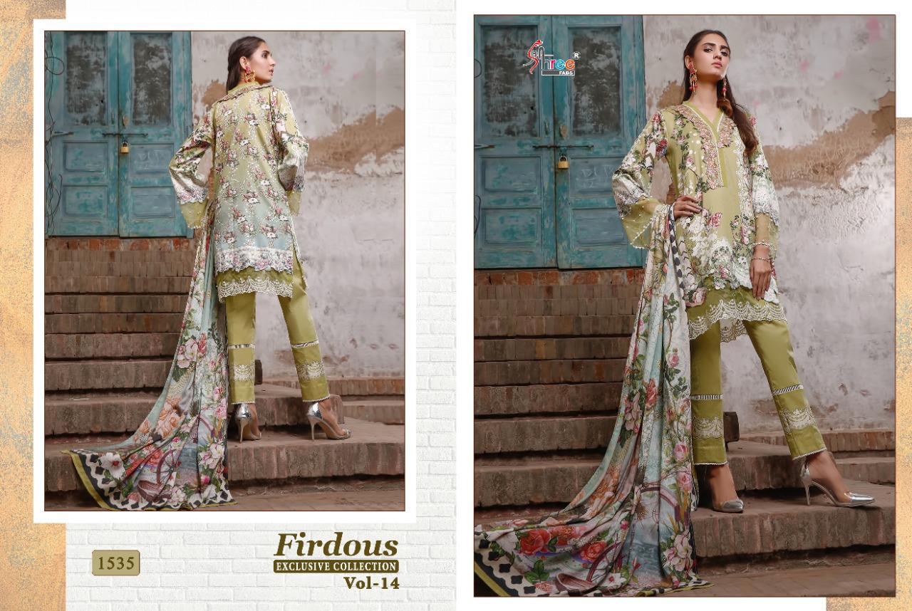 Firdous Exclusive Collection Vol- 14 Pakistani Concept Suits By Shree Fabs At Wholesale Rate In Surat