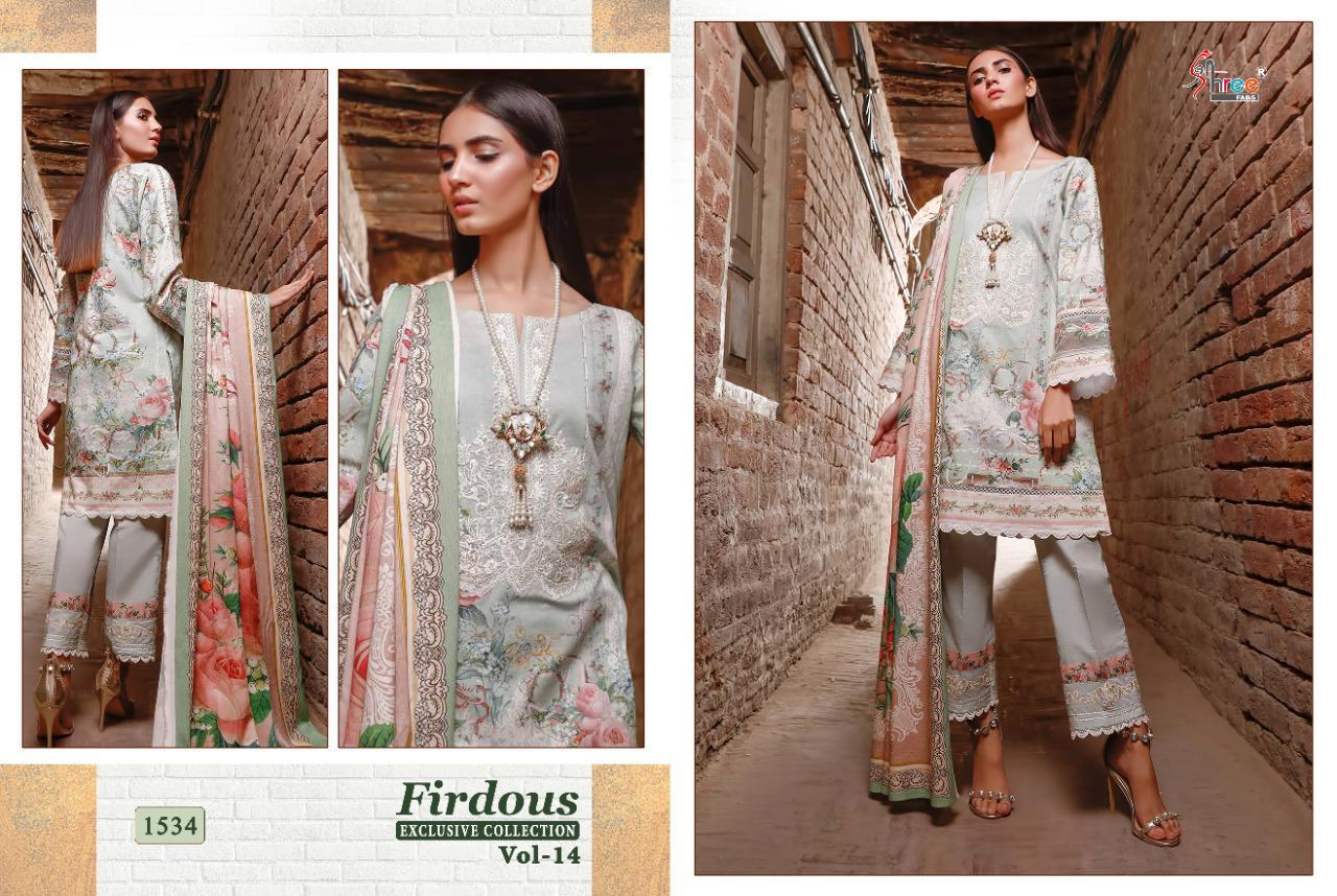 Firdous Exclusive Collection Vol- 14 Pakistani Concept Suits By Shree Fabs At Wholesale Rate In Surat