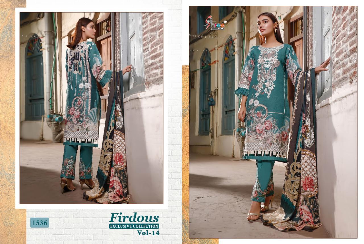 Firdous Exclusive Collection Vol- 14 Pakistani Concept Suits By Shree Fabs At Wholesale Rate In Surat