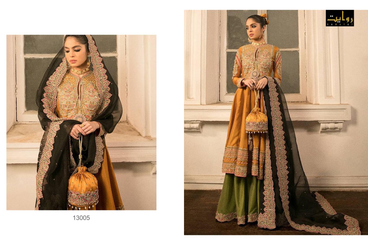 Maria B Vol-04 Pakistani Concept Chiffon Salwar Suits By Rawayat At Wholesale Rate In Surat