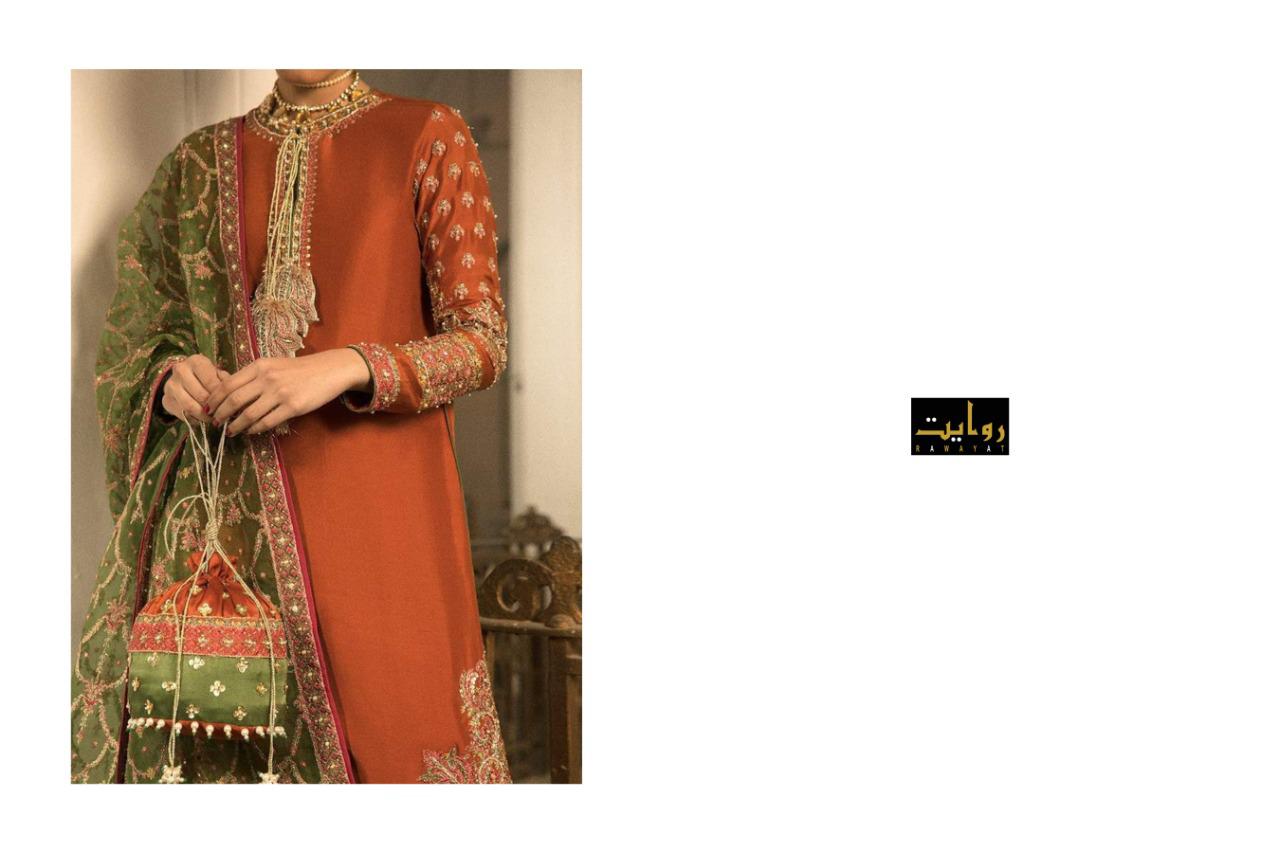 Maria B Vol-04 Pakistani Concept Chiffon Salwar Suits By Rawayat At Wholesale Rate In Surat