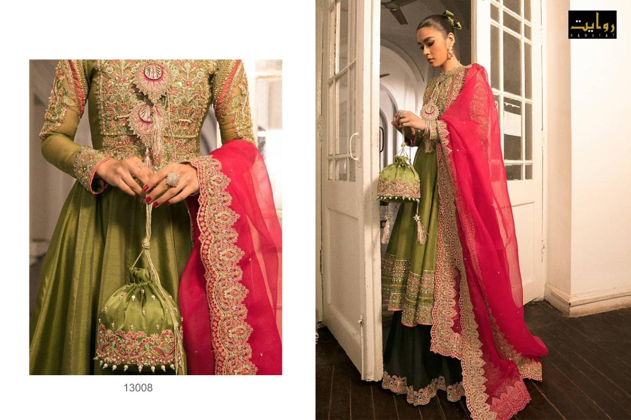 Maria B Vol-04 Pakistani Concept Chiffon Salwar Suits By Rawayat At Wholesale Rate In Surat