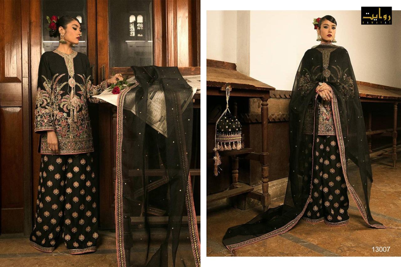 Maria B Vol-04 Pakistani Concept Chiffon Salwar Suits By Rawayat At Wholesale Rate In Surat