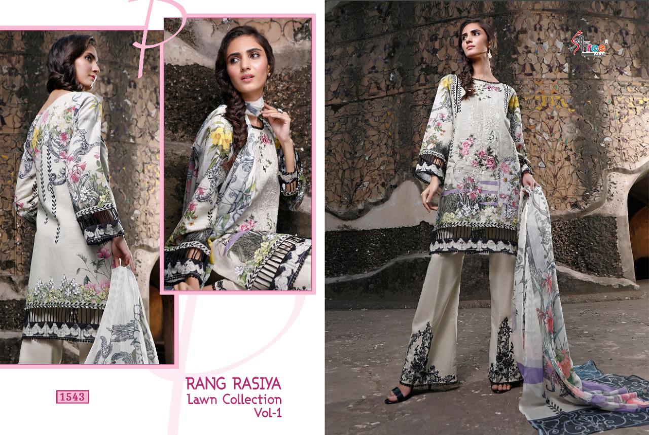 Rangrasiya Lawn Collection-01 Pure Cotton Designer Salwar Suits By Shree Fabs At Wholesale Rate In Surat