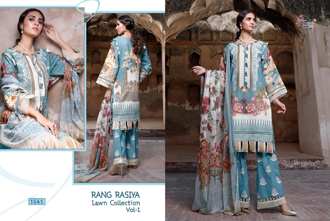 Rangrasiya Lawn Collection-01 Pure Cotton Designer Salwar Suits By Shree Fabs At Wholesale Rate In Surat