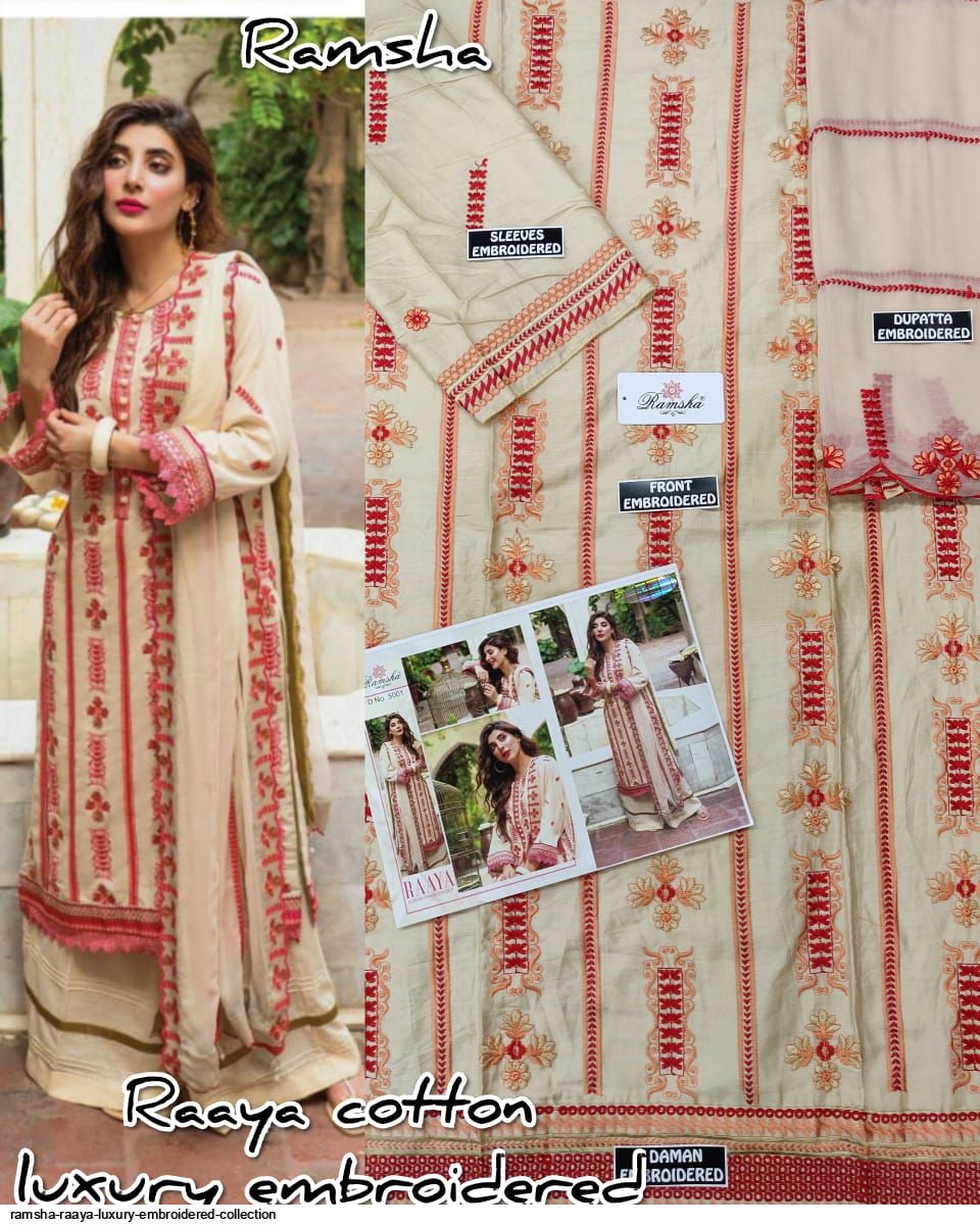 Ramsha Presents Raaya Luxury Embroidered Collection Wholesale Rate In Surat
