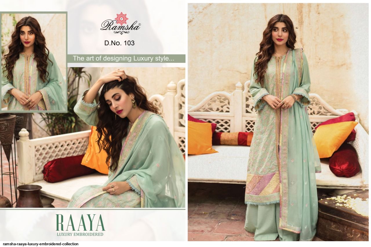 Ramsha Presents Raaya Luxury Embroidered Collection Wholesale Rate In Surat